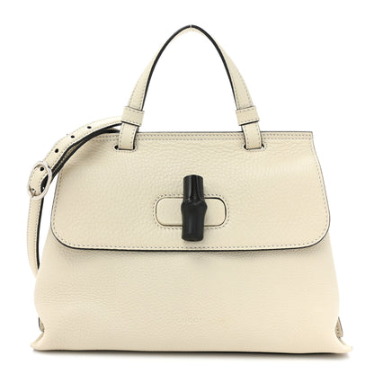 Gucci Cellarius Calfskin Small Bamboo Daily Top Handle Bag Mystic White 1 of 8