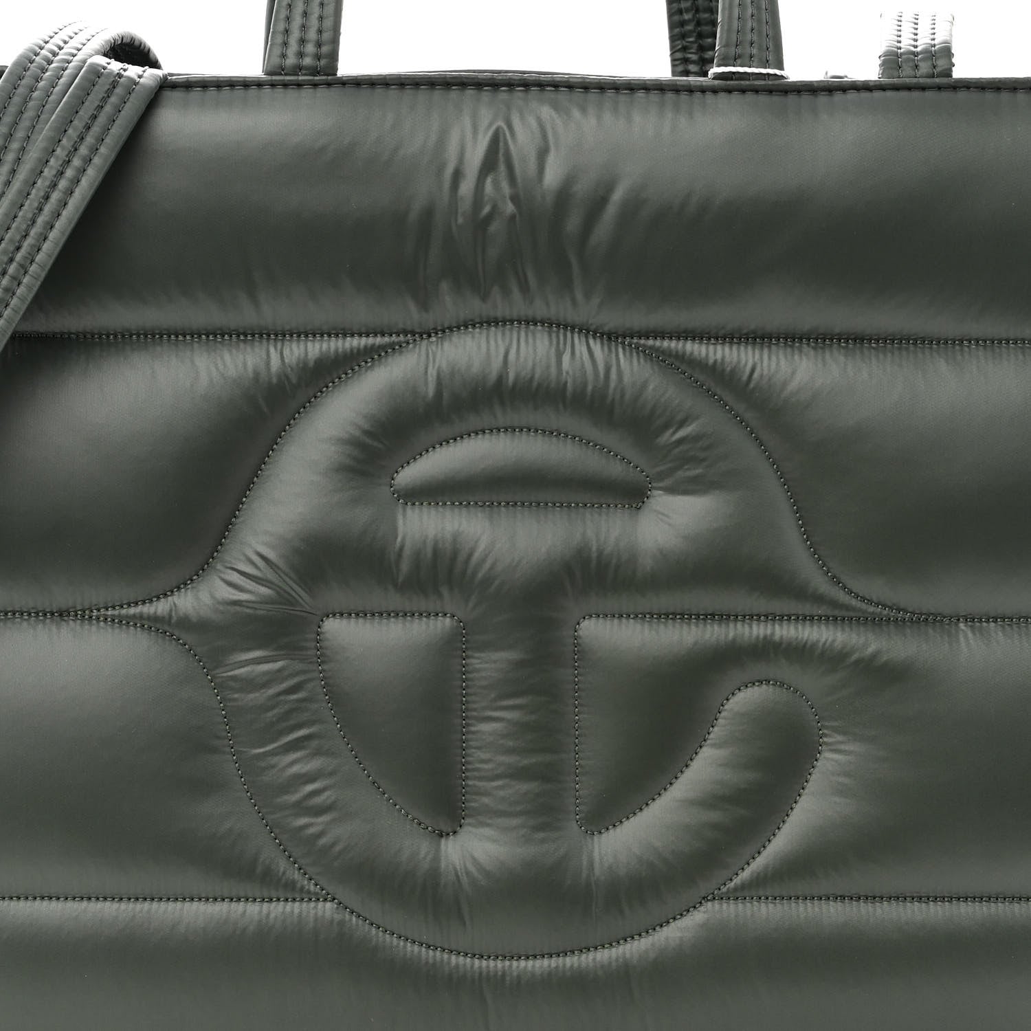 Telfar Nylon Medium Puff Shopping Bag Green 7 of 10