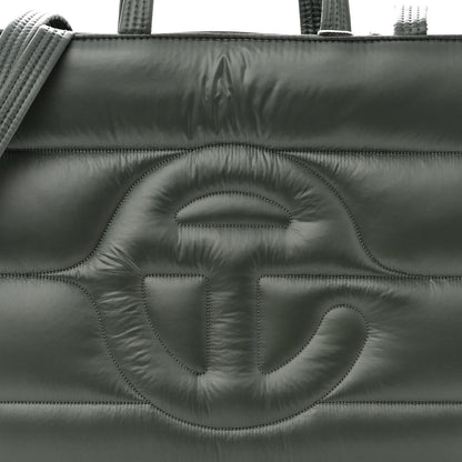 Telfar Nylon Medium Puff Shopping Bag Green 7 of 10