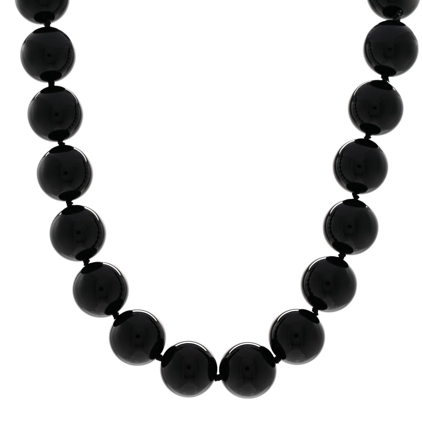 Sterling Silver Black Onyx 18mm Paloma Picasso Bead Necklace