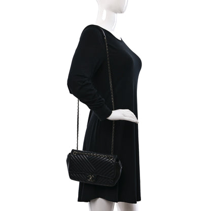 Chanel Lambskin Small CC Crossing Flap Black 2 of 9