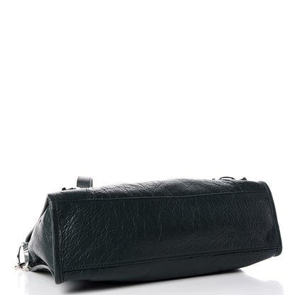 Balenciaga Agneau Classic Silver Hardware S City Logo Strap Sapin Black 5 of 10
