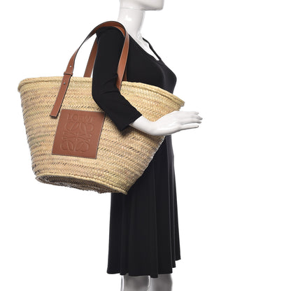 Loewe Raffia Large Basket Tote Bag Natural Tan 2 of 10