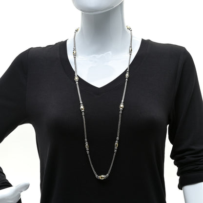 John Hardy Sterling Silver 22K Yellow Gold Palu Station Necklace 2 of 4