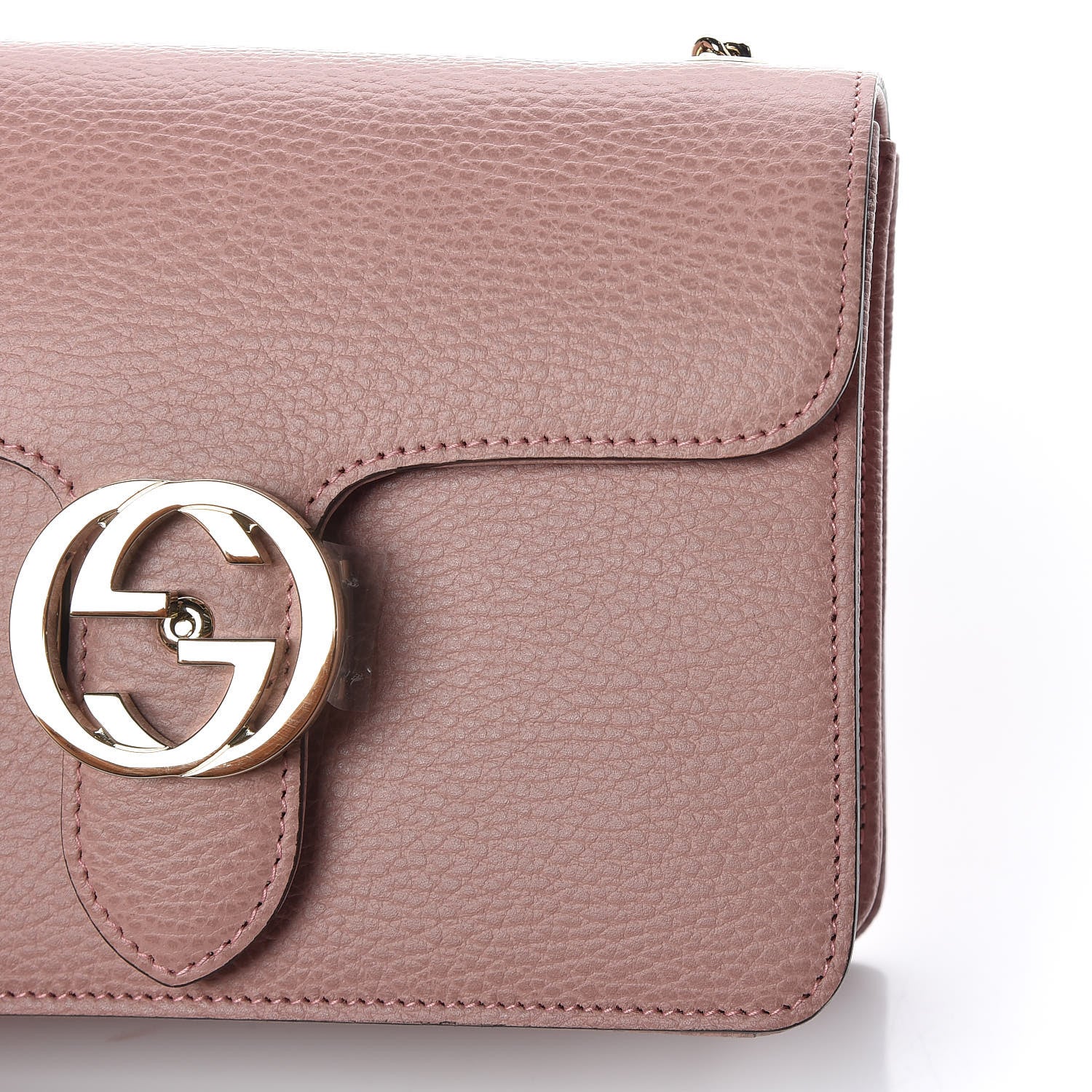 Gucci Dollar Calfskin Small Interlocking G Shoulder Bag Soft Pink 11 of 12