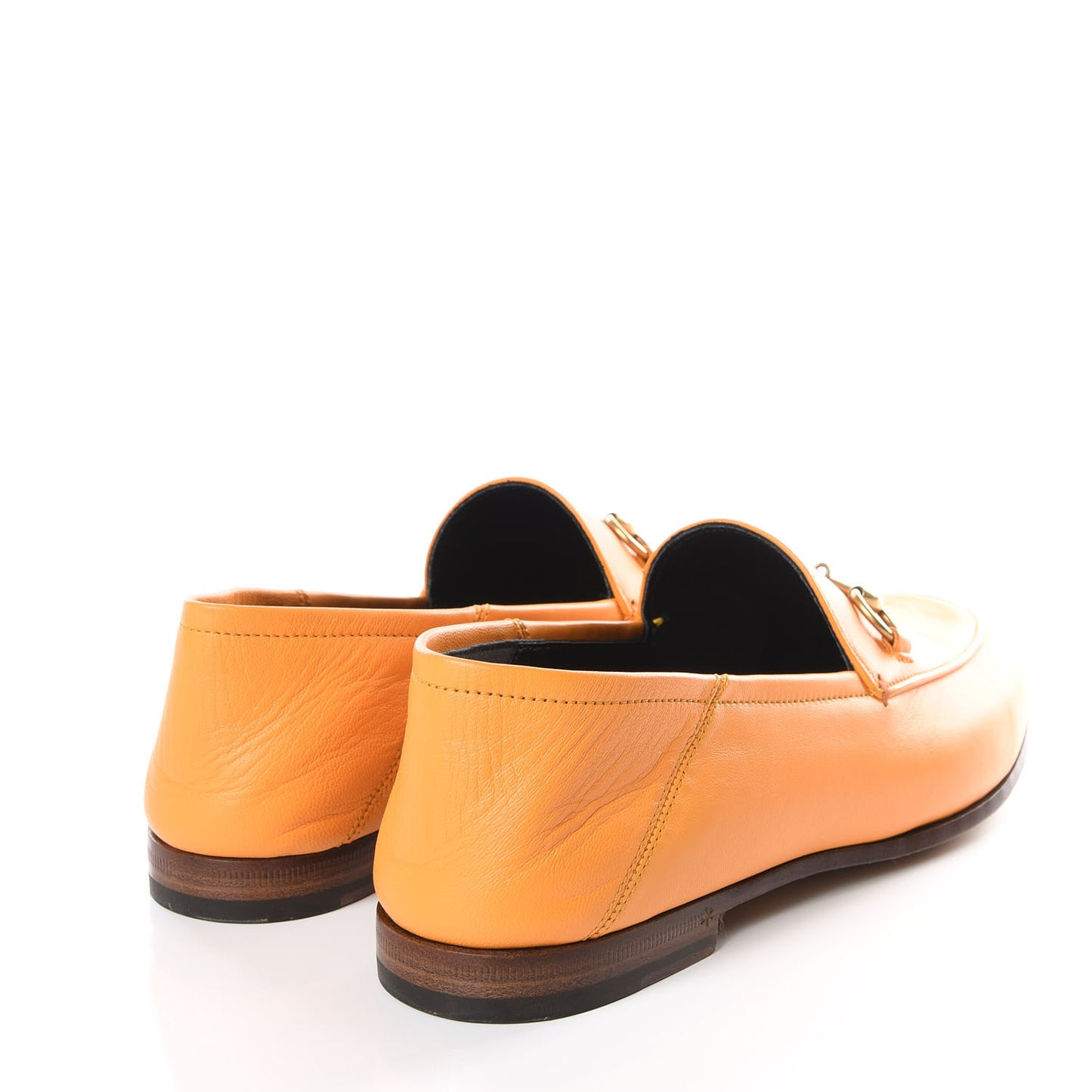 Lambskin Womens Brixton Horsebit Loafers 37.5 Crystal Copper
