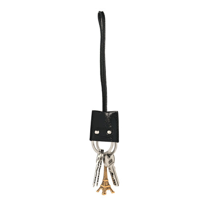 Balenciaga Agneau Classic Hardware Key Ring Bag Charm Black 1 of 4