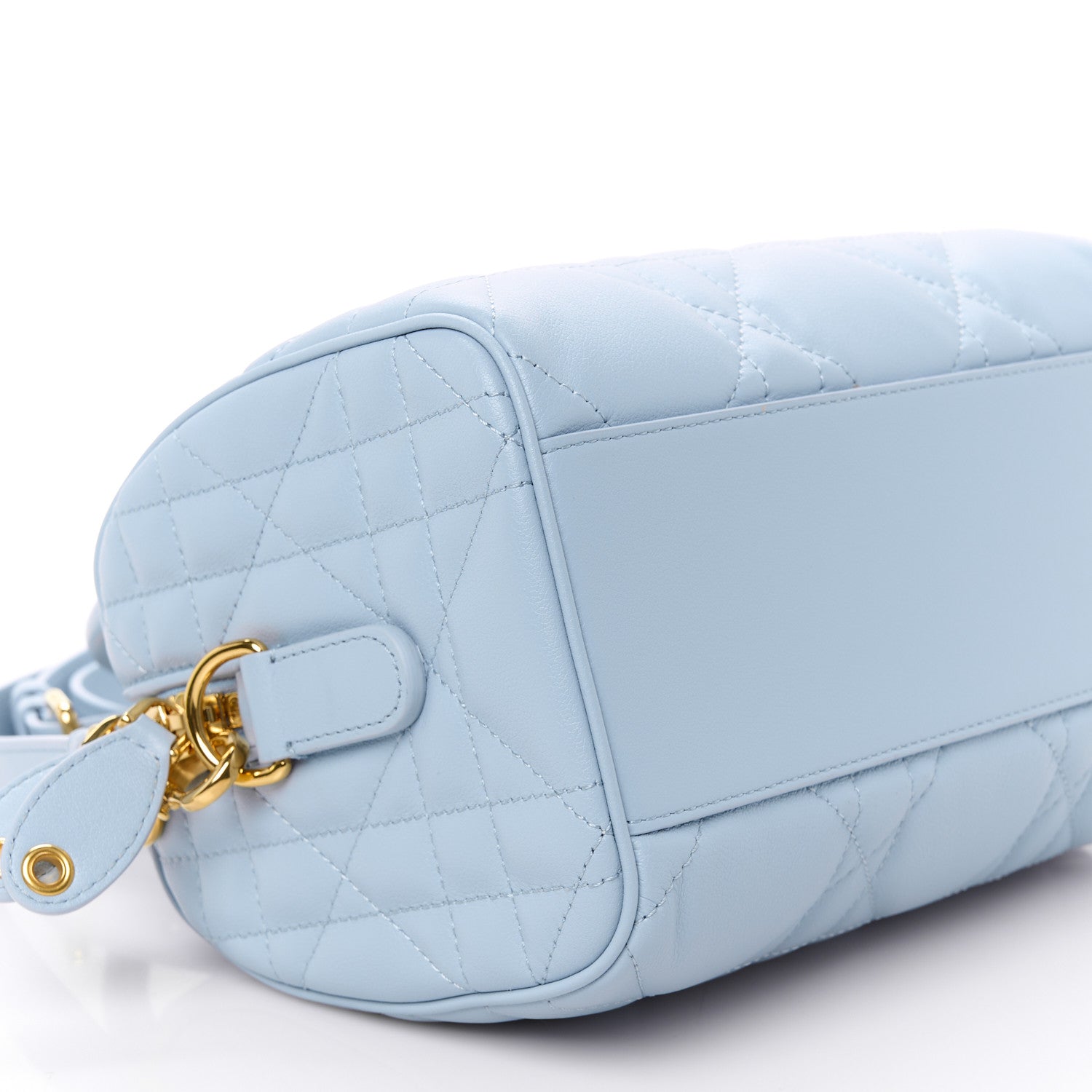 Christian Dior Calfskin Macrocannage Groove 20 Bag Pale Blue 10 of 12