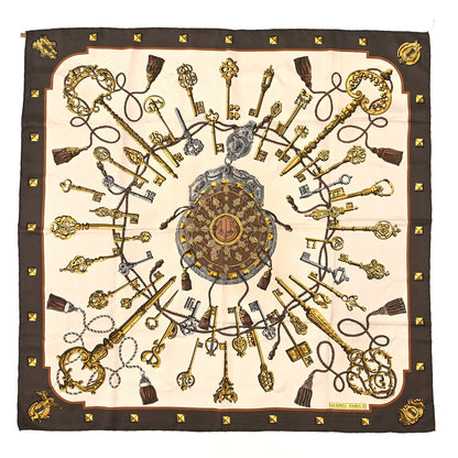 Hermes Silk Les Cles Scarf 90 1 of 3