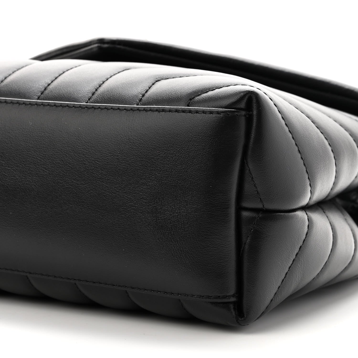 Saint Laurent Calfskin Y Quilted Monogram Small Loulou Chain Satchel Black 10 of 10