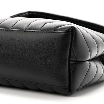 Saint Laurent Calfskin Y Quilted Monogram Small Loulou Chain Satchel Black 10 of 10