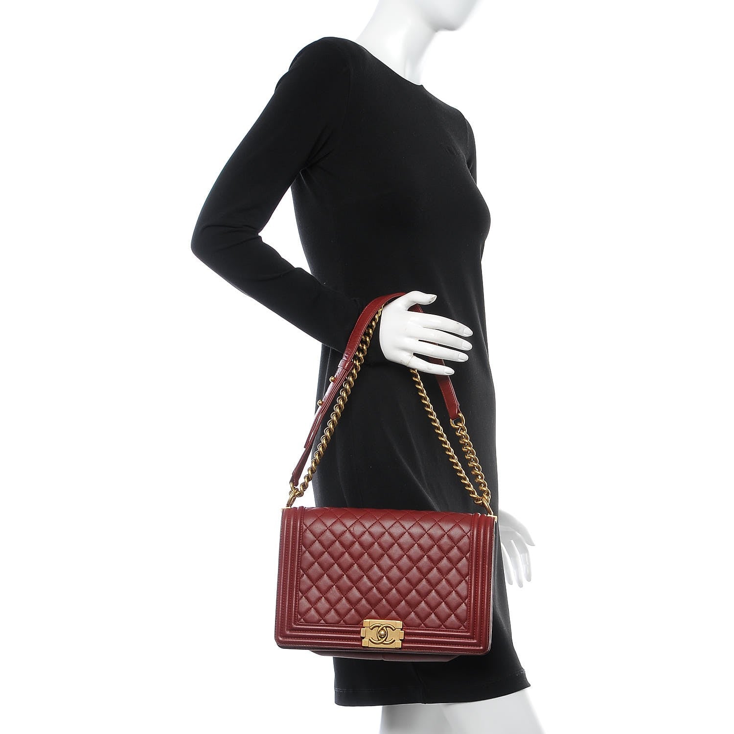 Chanel Lambskin Quilted New Medium Boy Flap Red 3 of 15