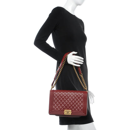 Chanel Lambskin Quilted New Medium Boy Flap Red 3 of 15
