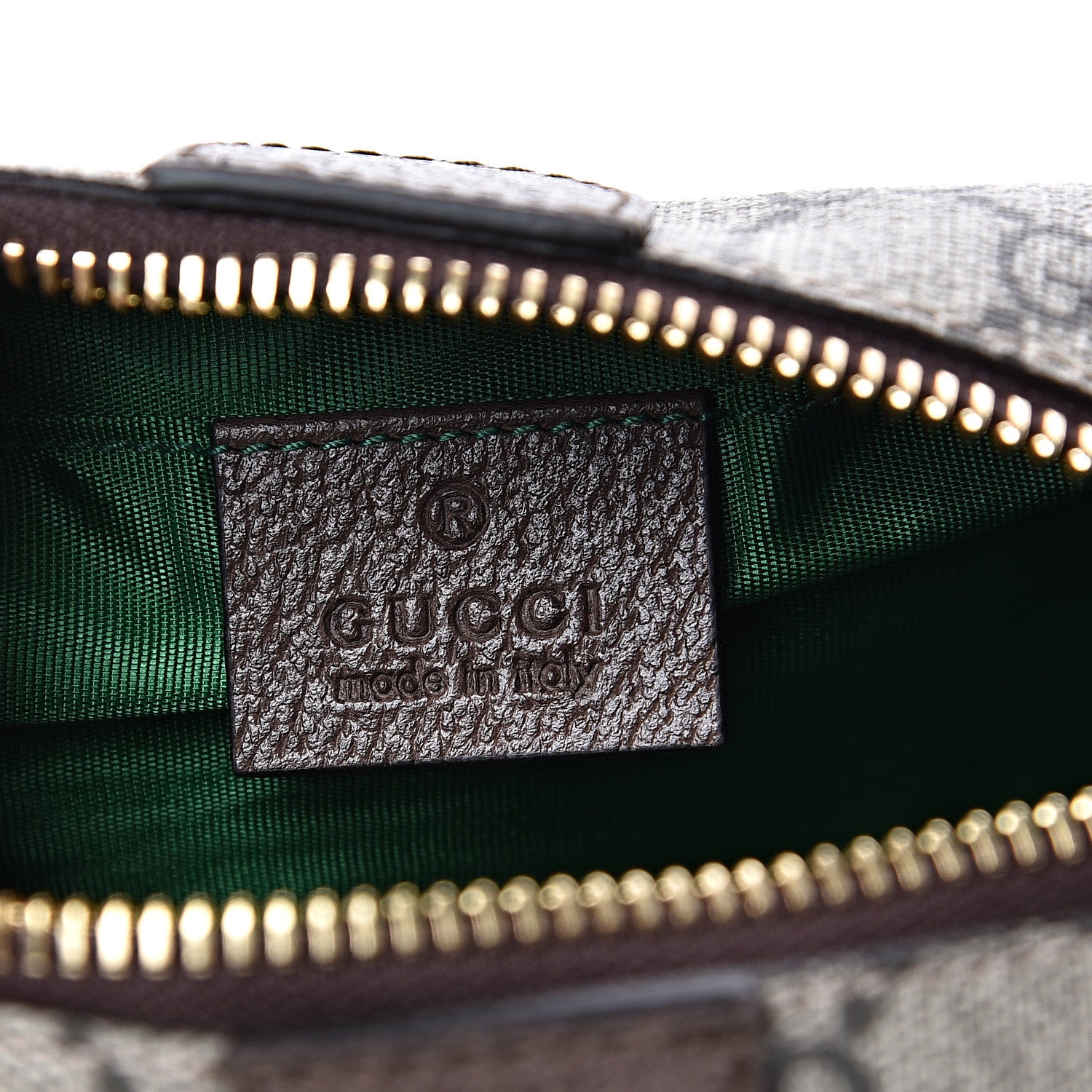 Gucci Soft GG Supreme Monogram Calfskin Small Ophidia Cosmetic Case Beige Ebony New Acero 5 of 9