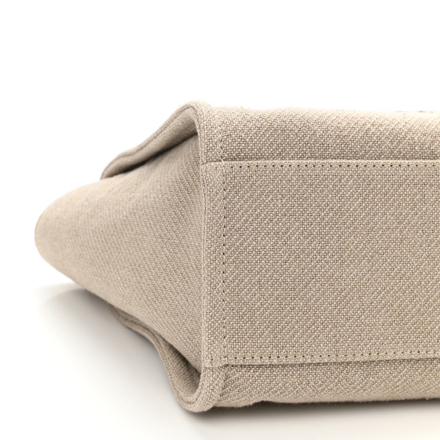 Mixed Fibers Small Deauville Tote Beige Black