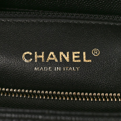 Chanel Caviar Lizard Quilted Small Coco Handle Flap Black 6 of 9
