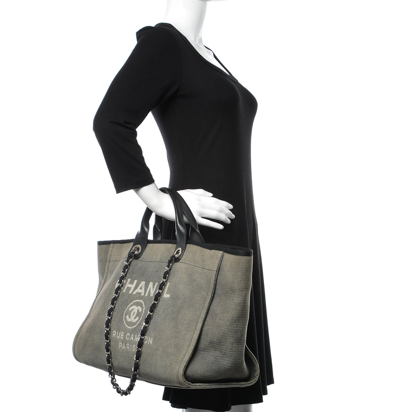 Canvas Deauville Large Tote Grey