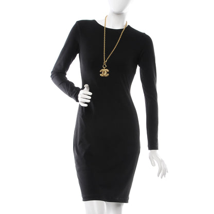 Chanel Quilted CC Long Chain Necklace Gold 2 of 5