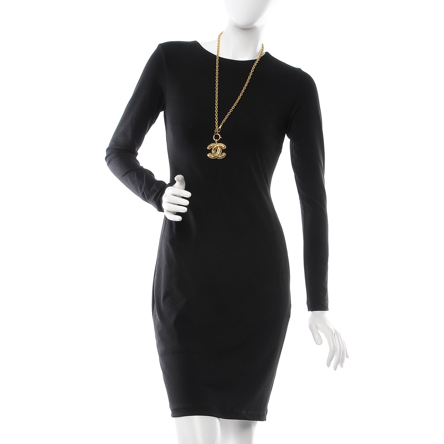Chanel Quilted CC Long Chain Necklace Gold 2 of 5