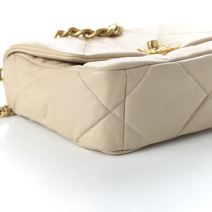 Chanel Lambskin Quilted Medium 19 Flap Light Beige 6 of 11