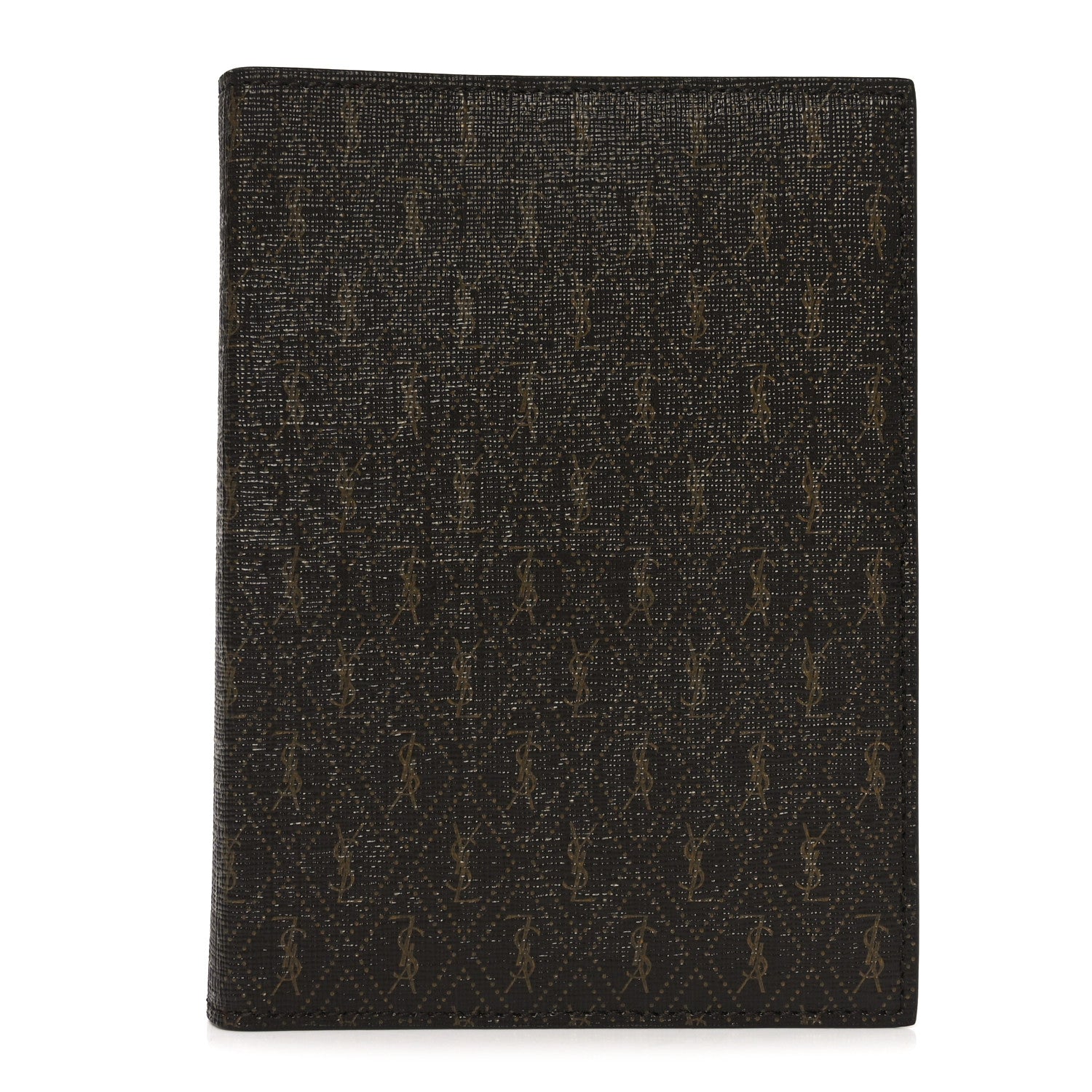 Saint Laurent Classic Toile Monogram A6 Agenda Sleeve Chocolate Kaki 1 of 6