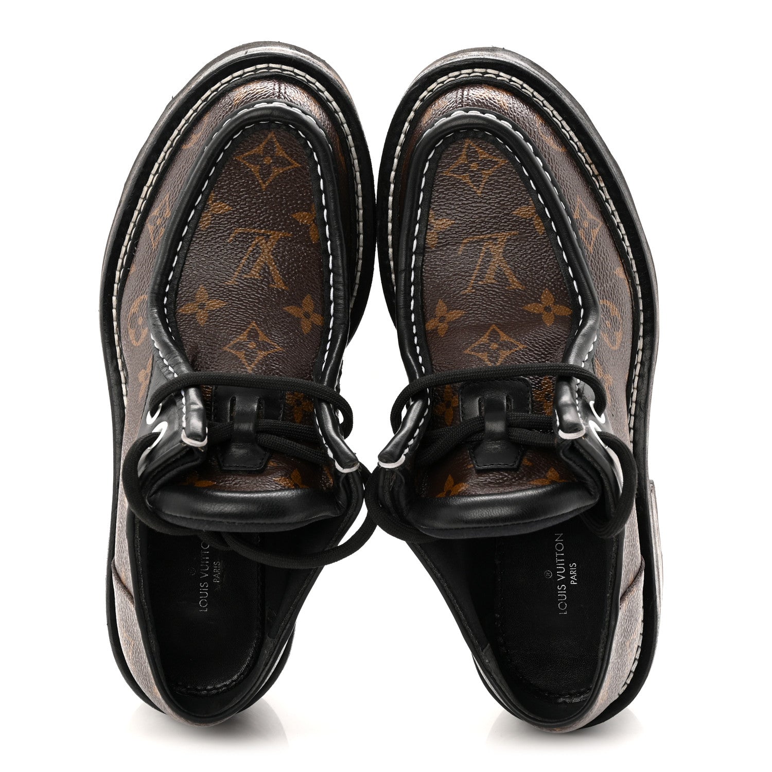 Louis Vuitton Monogram Calfskin Beaubourg Platform Derby Shoes