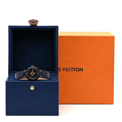 Louis Vuitton PVD Stainless Steel Alligator Diamond 28mm My LV Tambour Quartz Watch Black 5 of 5