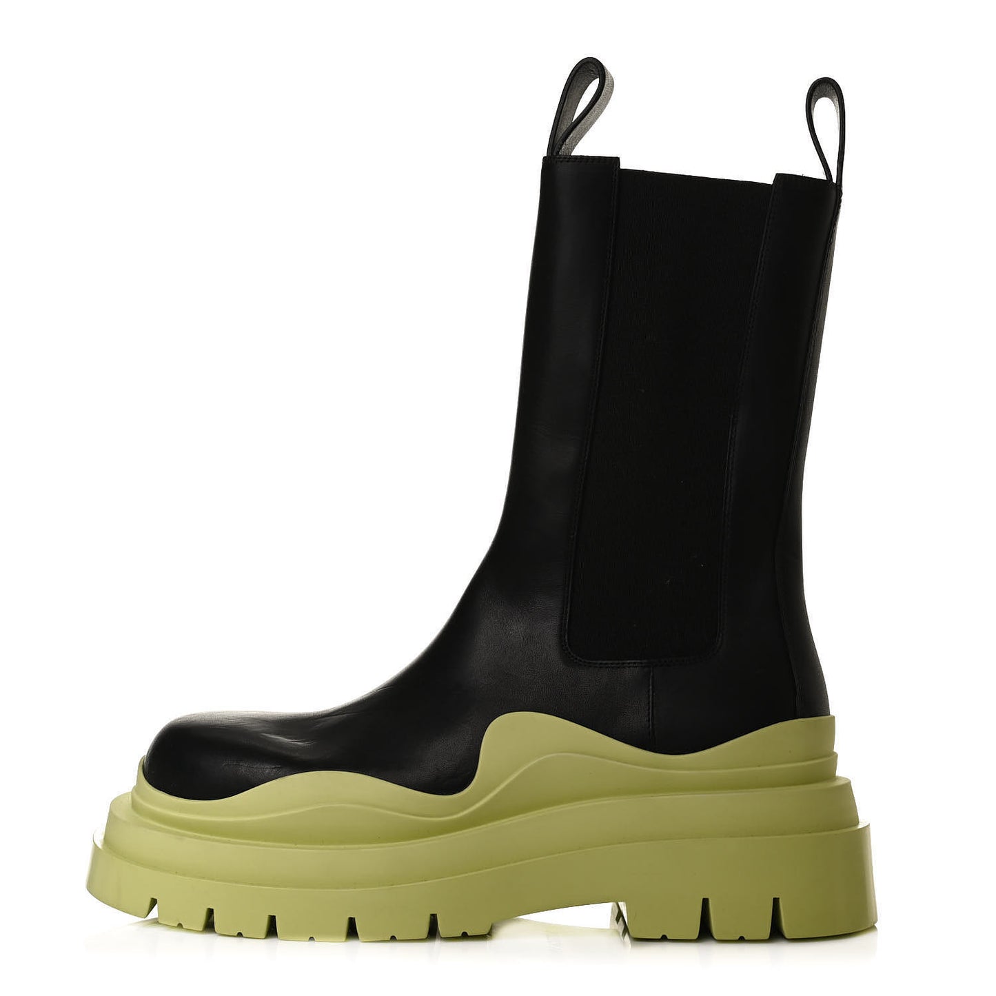 Calfskin The Tire Chelsea Boots 39 Black Seagrass