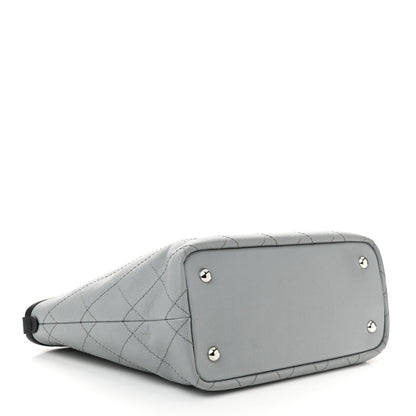 Chanel Grained Calfskin Shopping Fever Tote Grey Black 5 of 12