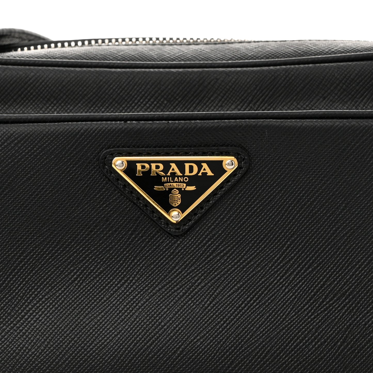 Saffiano Lux Camera Case Crossbody Bag Black