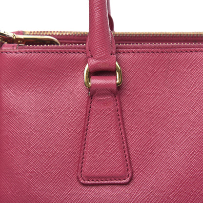 Prada Saffiano Mini Galleria Double Zip Tote Peonia 10 of 12