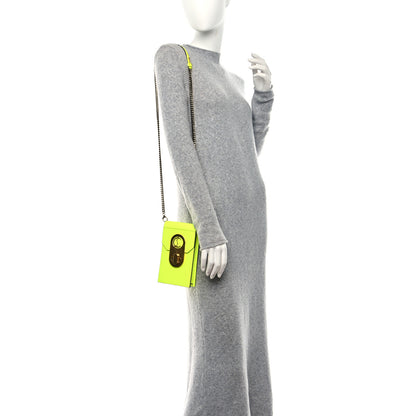 Christian Louboutin Calfskin Elisa Phone Crossbody Neon Green 2 of 8