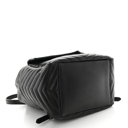 Saint Laurent Lambskin Matelasse Monogram Joe Backpack Black 4 of 12