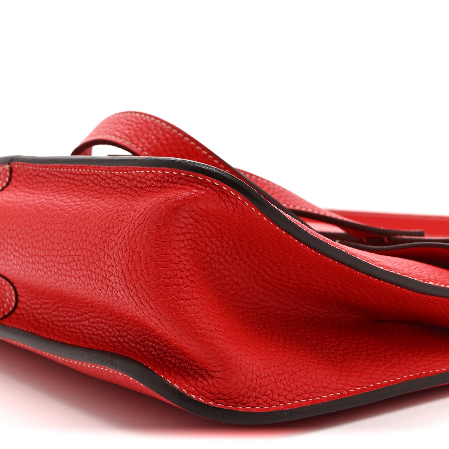 エルメス Hermes Taurillon Clemence Halzan 31 GM Rouge Casaque Vermillion