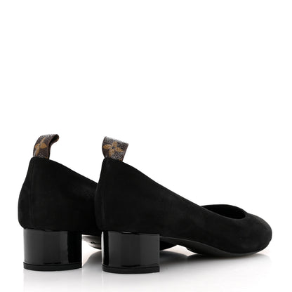 Louis Vuitton Suede Uniformes Pump 37 Black 5 of 9