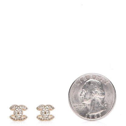 Chanel Crystal CC Earrings Gold 2 of 5