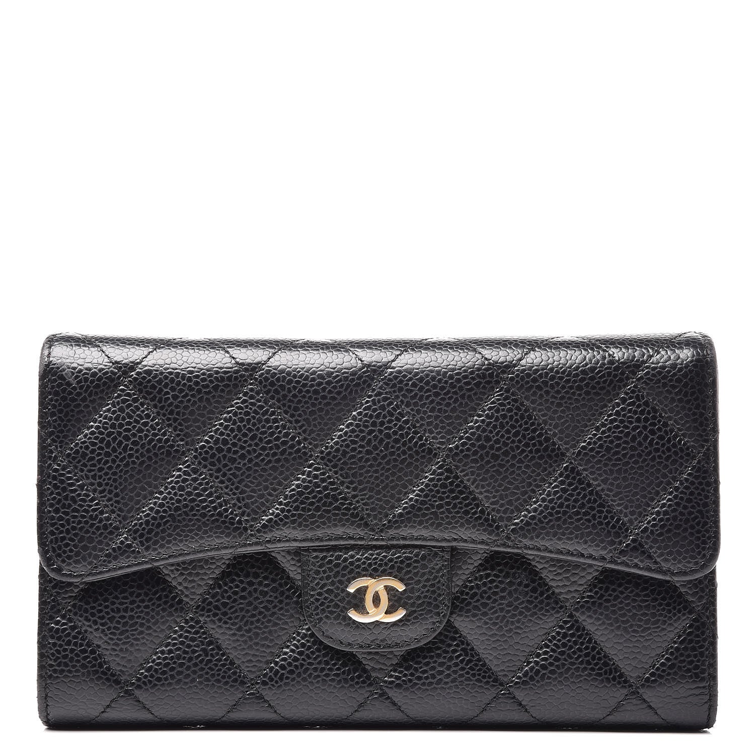 Chanel Caviar Quilted Large Flap Wallet Black 1 of 8