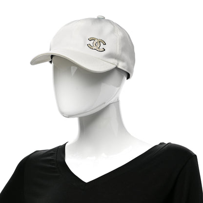 Chanel Cotton Sequin CC Cap Hat Ivory 2 of 8