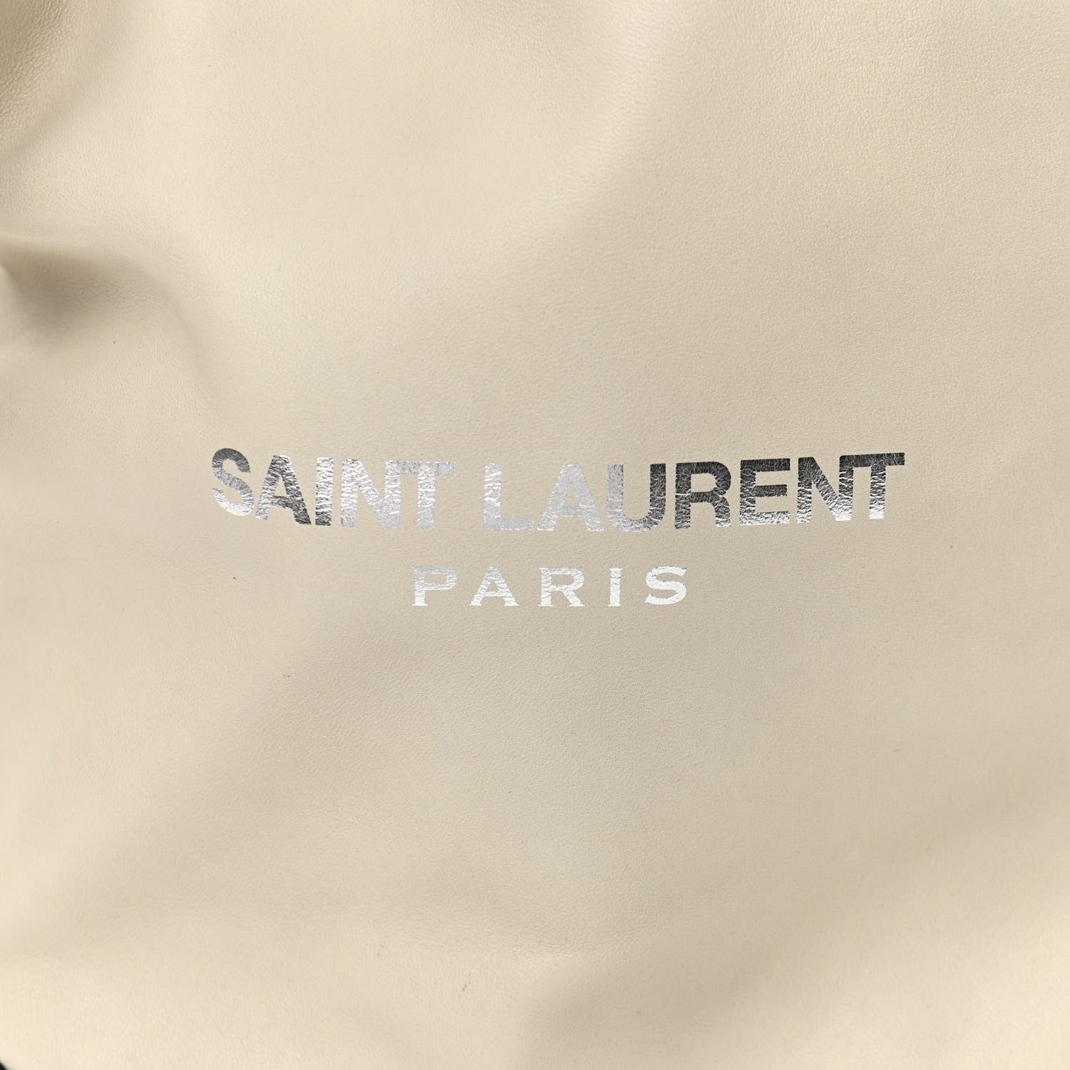 Saint Laurent Lambskin Teddy Drawstring Bag Crema Soft 9 of 13