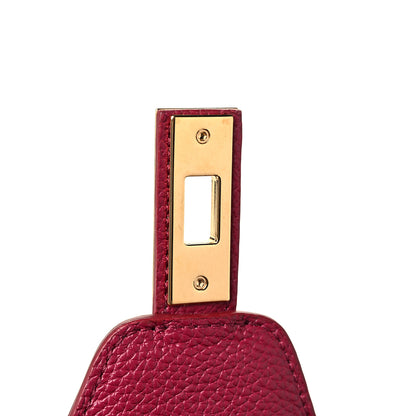 Celine Grained Calfskin Small 16 Top Handle Bag Rasberry 10 of 16