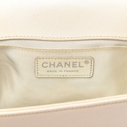 Chanel Caviar Quilted Medium Boy Flap Ivory 6 of 10