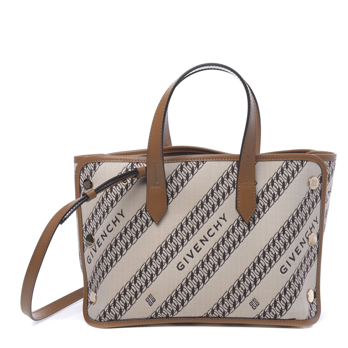 Canvas Mini Bond Shopper Tote Beige