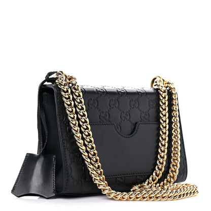 Gucci Guccissima Small Padlock Shoulder Bag Black 3 of 18