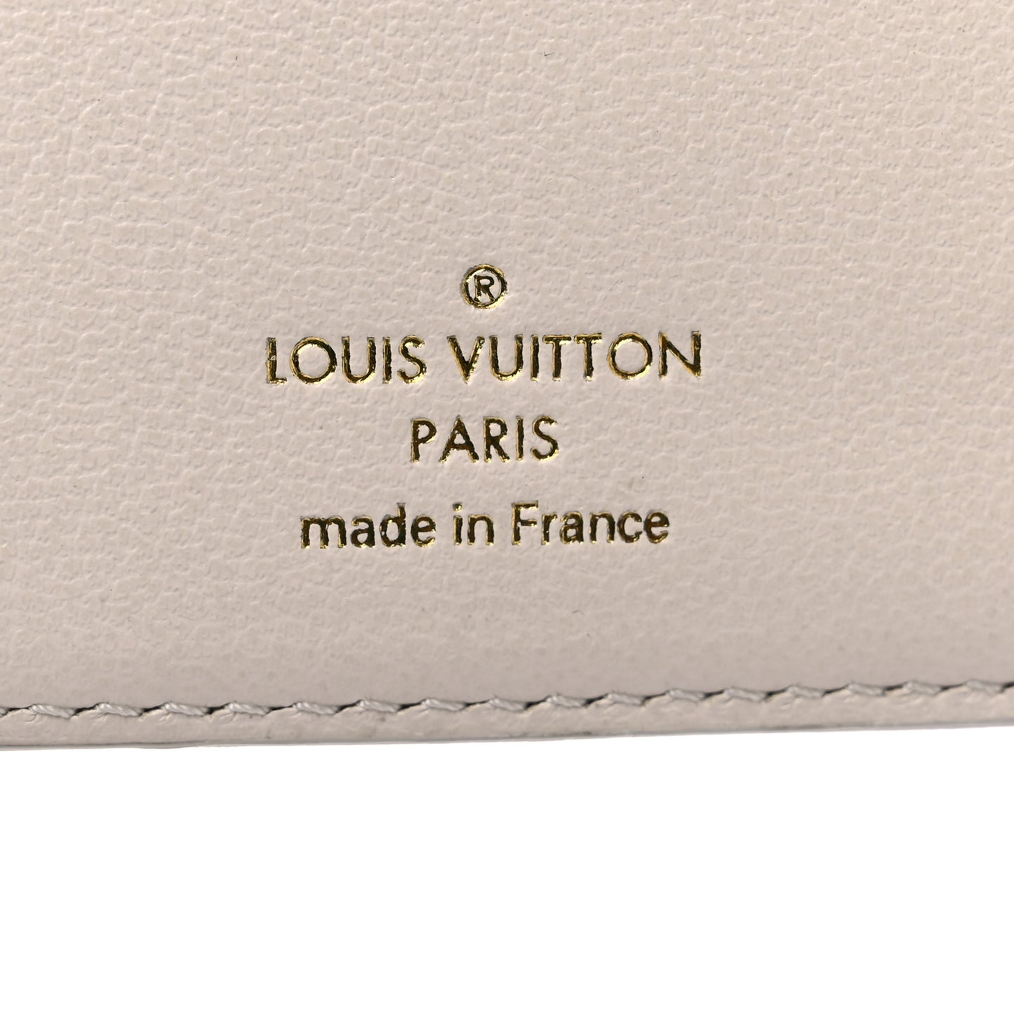 Lambskin Embossed Monogram Lou Wallet Natural Creme