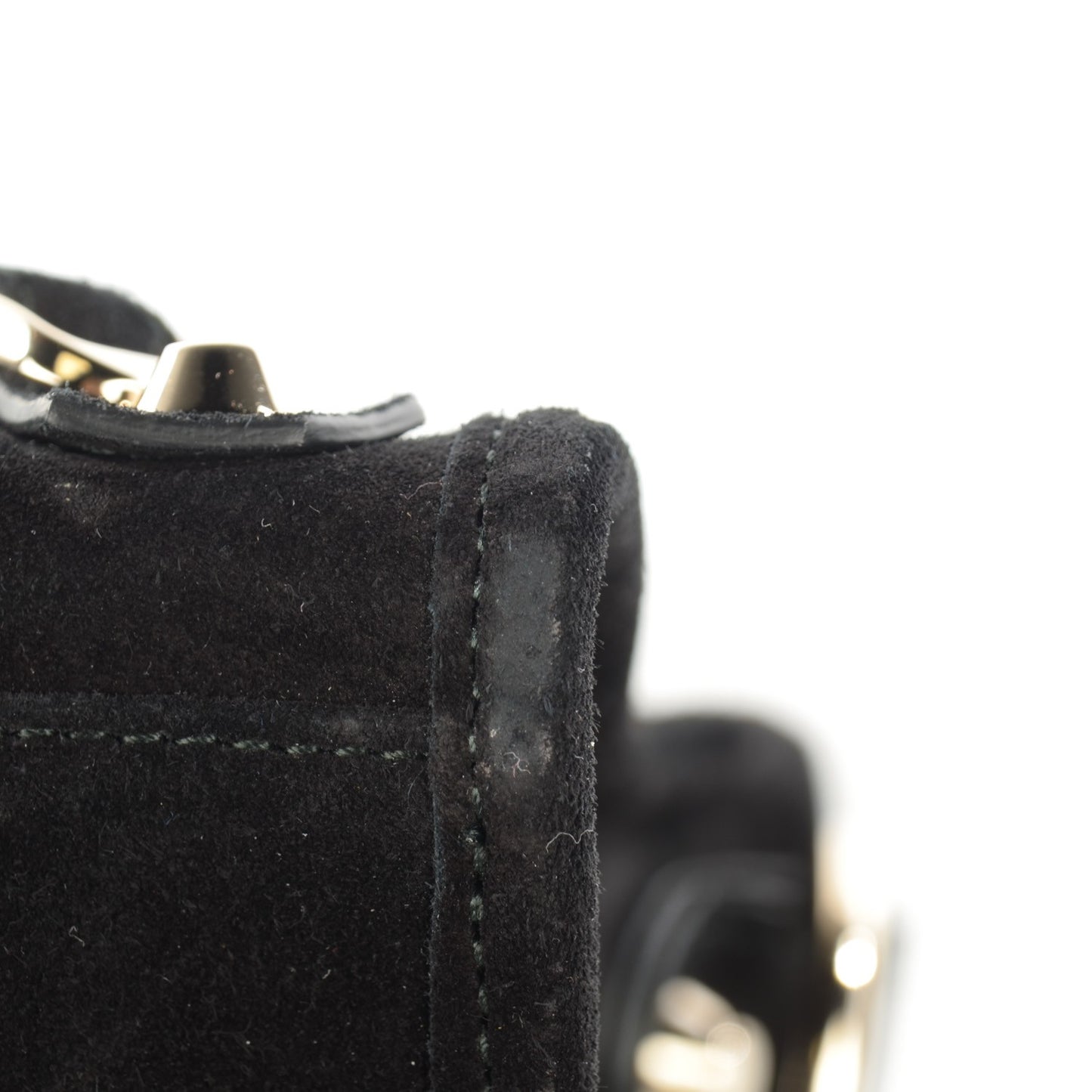 Baby Daim Suede Classic Gold Hardware Mini City Black