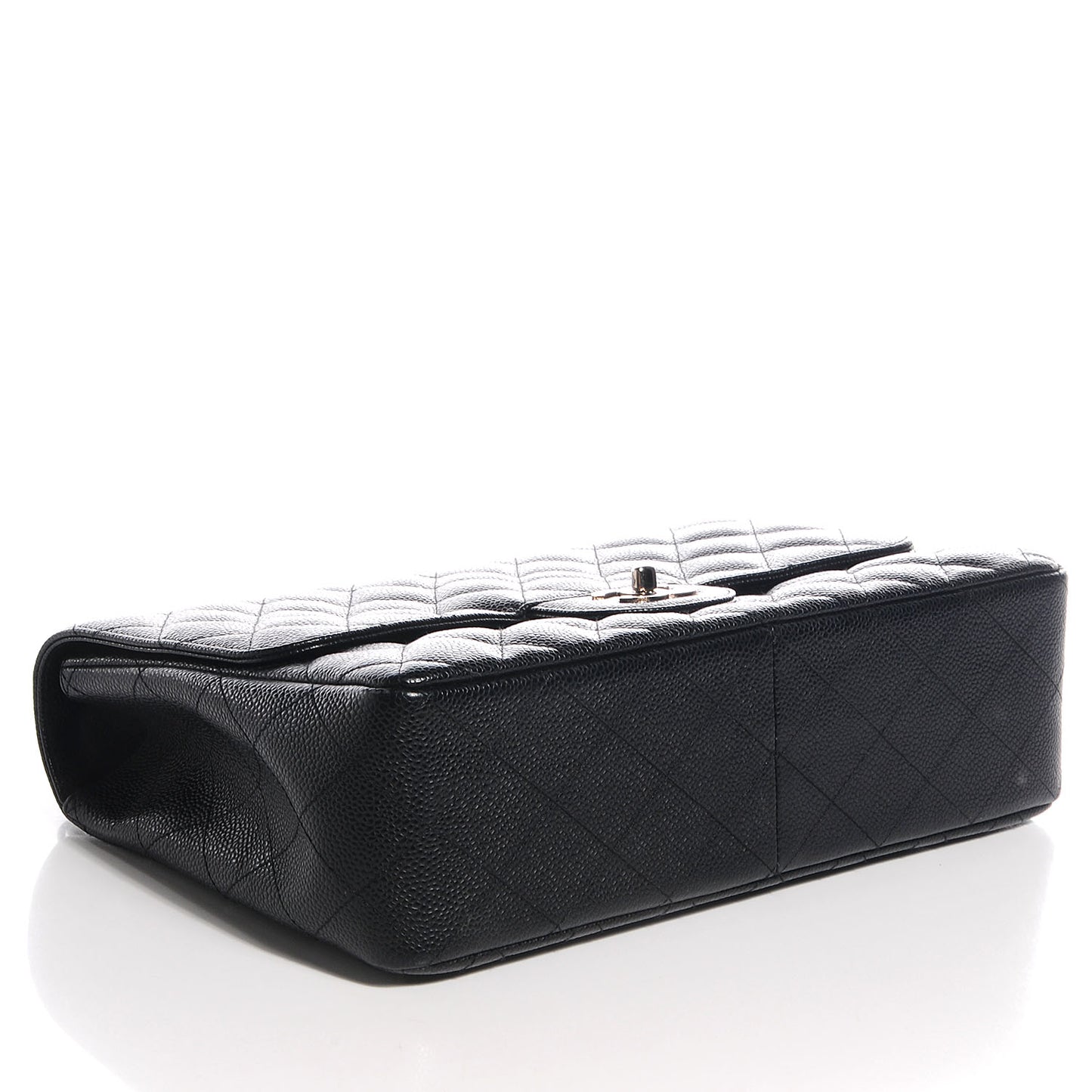 Caviar Jumbo Single Flap Black