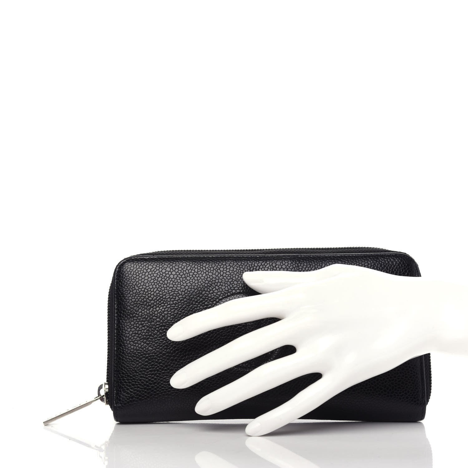 Chanel Caviar Timeless CC Large Gusset Zip Around Wallet Black 2 of 10