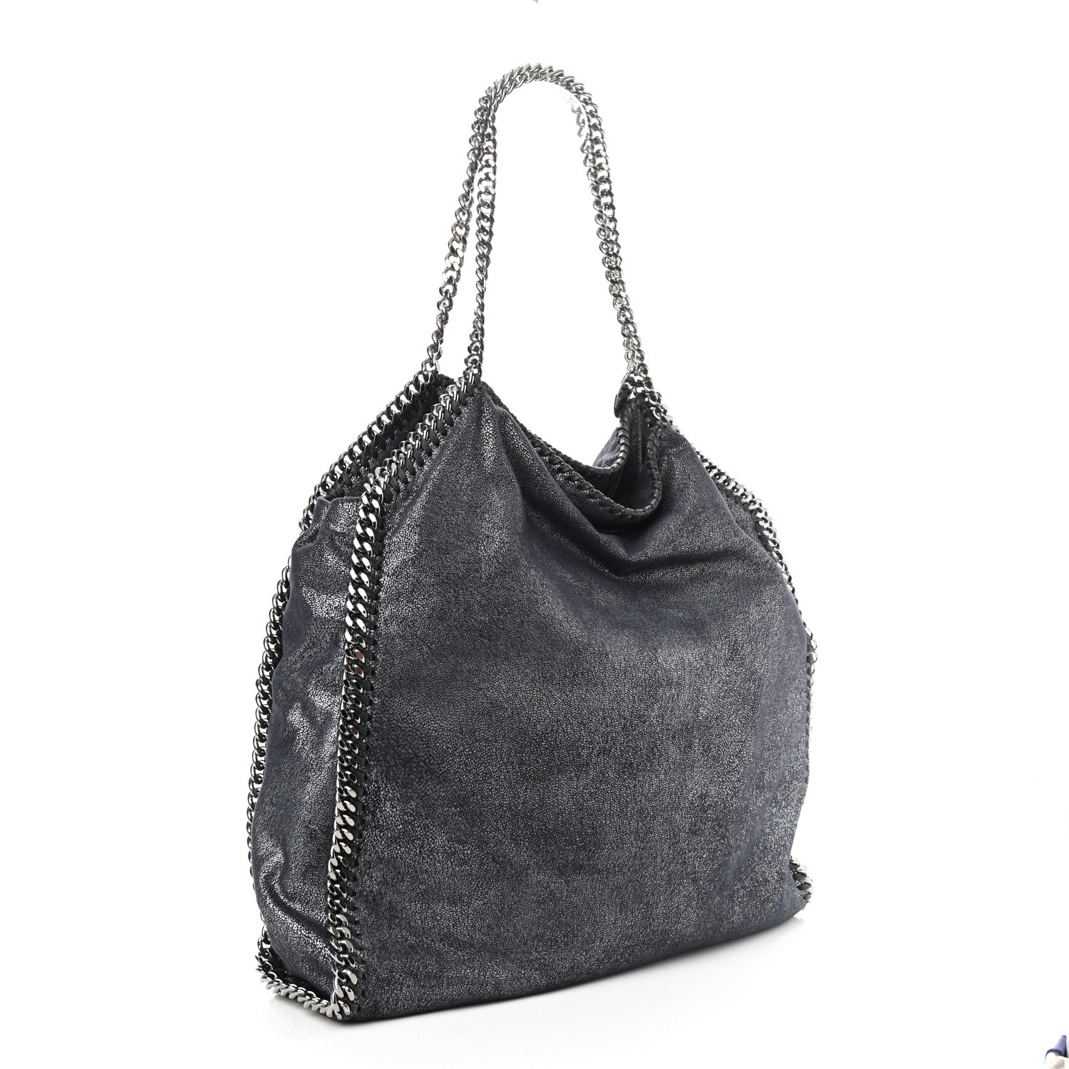 Stella McCartney Metallic Shaggy Deer Big Falabella Tote Ruthenium 2 of 8