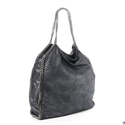 Stella McCartney Metallic Shaggy Deer Big Falabella Tote Ruthenium 2 of 8