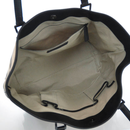 Burberry Nova Check Mega Stud Nickie Tote Black 7 of 9